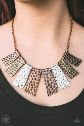 Paparazzi A Fan of the Tribe - Multi Short Tribal Necklace