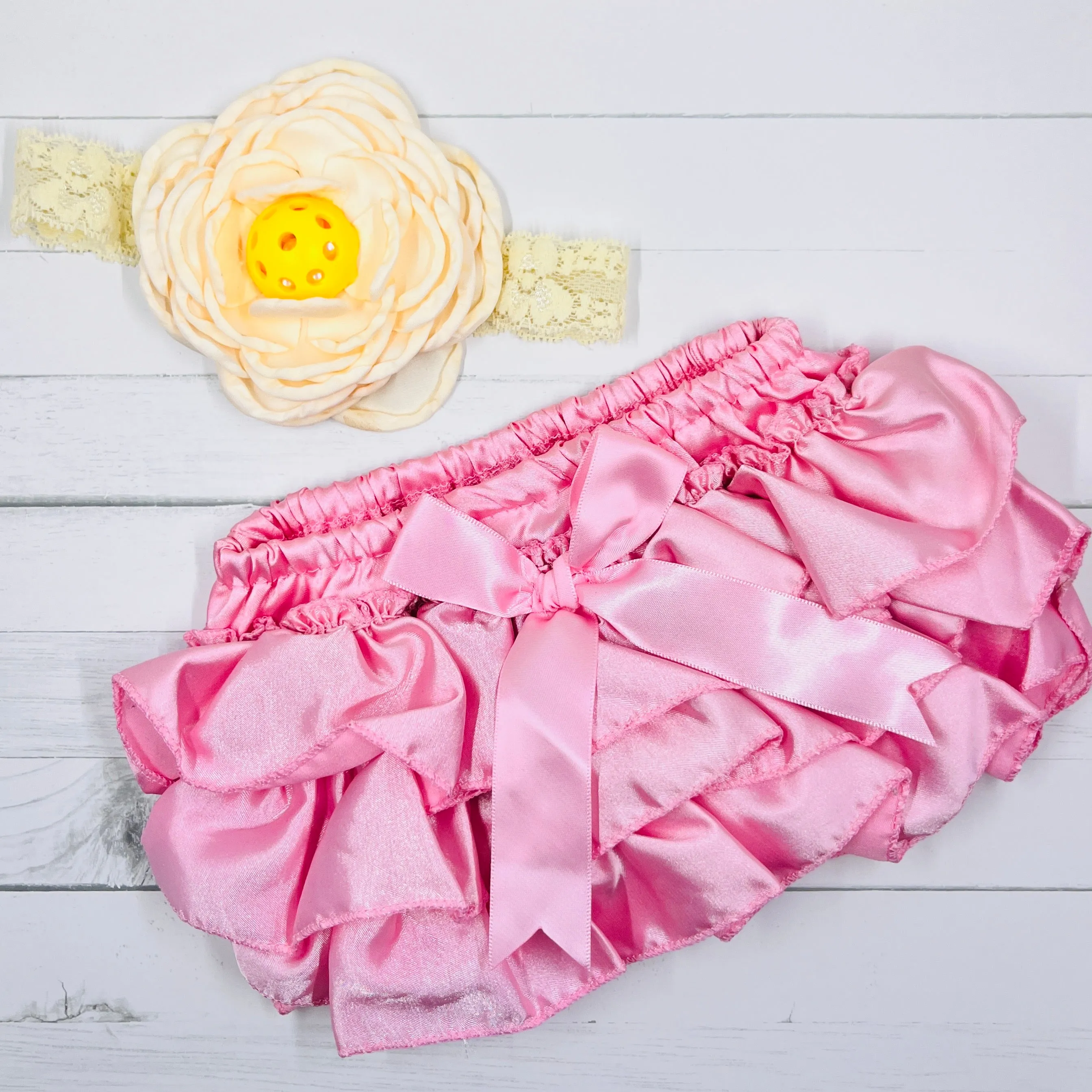 Pickleball Baby Headband And Pink Bloomer Set | Infant Pickleball Gift