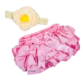 Pickleball Baby Headband And Pink Bloomer Set | Infant Pickleball Gift