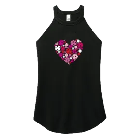 Pickleball Heart | Women's Rocker Pickleball Tanks | 50/25/25 Poly/Cotton/Rayon