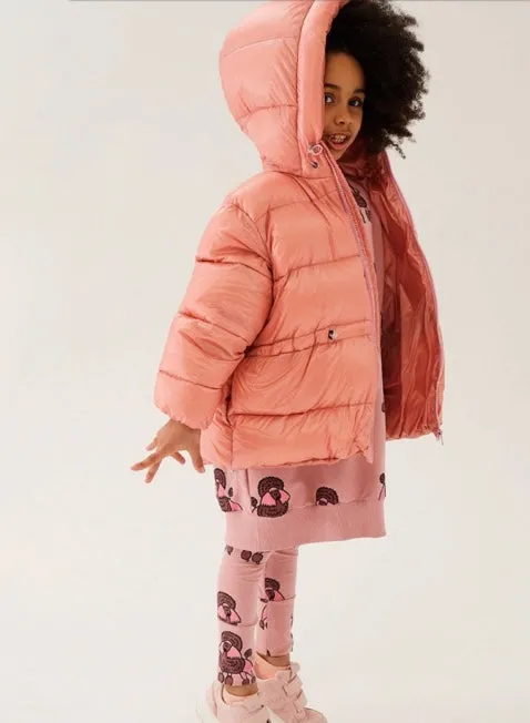 Pink Hooded Down Jacket