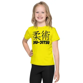 Playful Performance: Girl's Short Sleeve Classic Jiu-Jitsu Rash Guard - Golden Sun