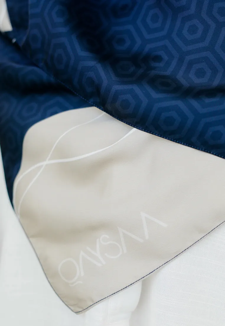 Qhash Square Hijab (Dark Blue)