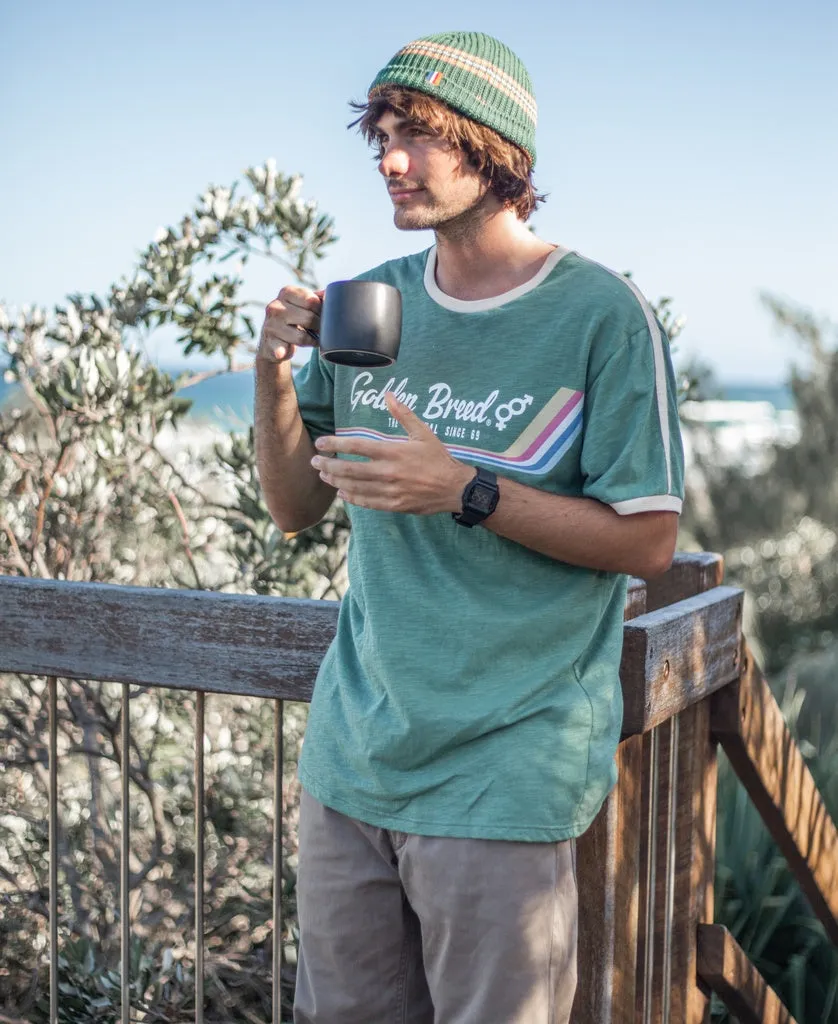 Retro Ringer Tee | Leaf Green