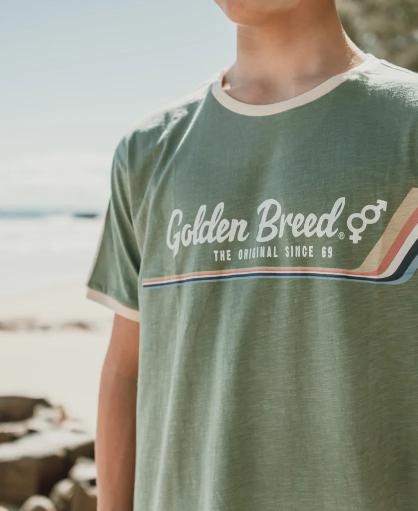 Retro Ringer Tee | Leaf Green