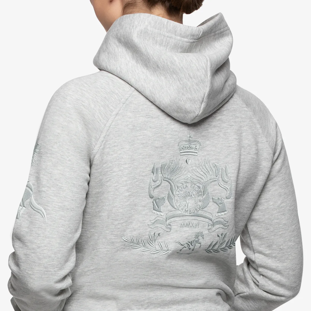 Signature Hoodie "Koala Grey" with silver print