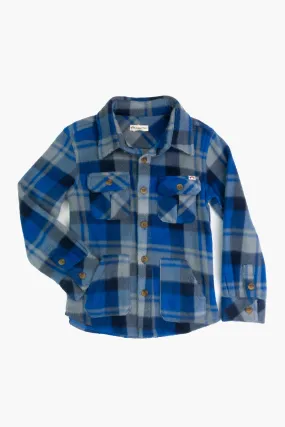 Snow Fleece Shirt | Blue Plaid