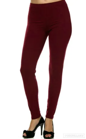 Solid Burgundy Leggings Kids