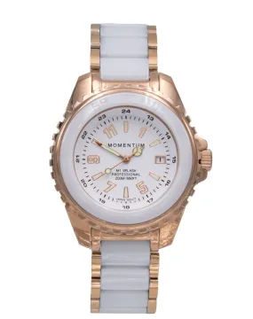 Splash Ceramic Rose Gold [38mm] - White