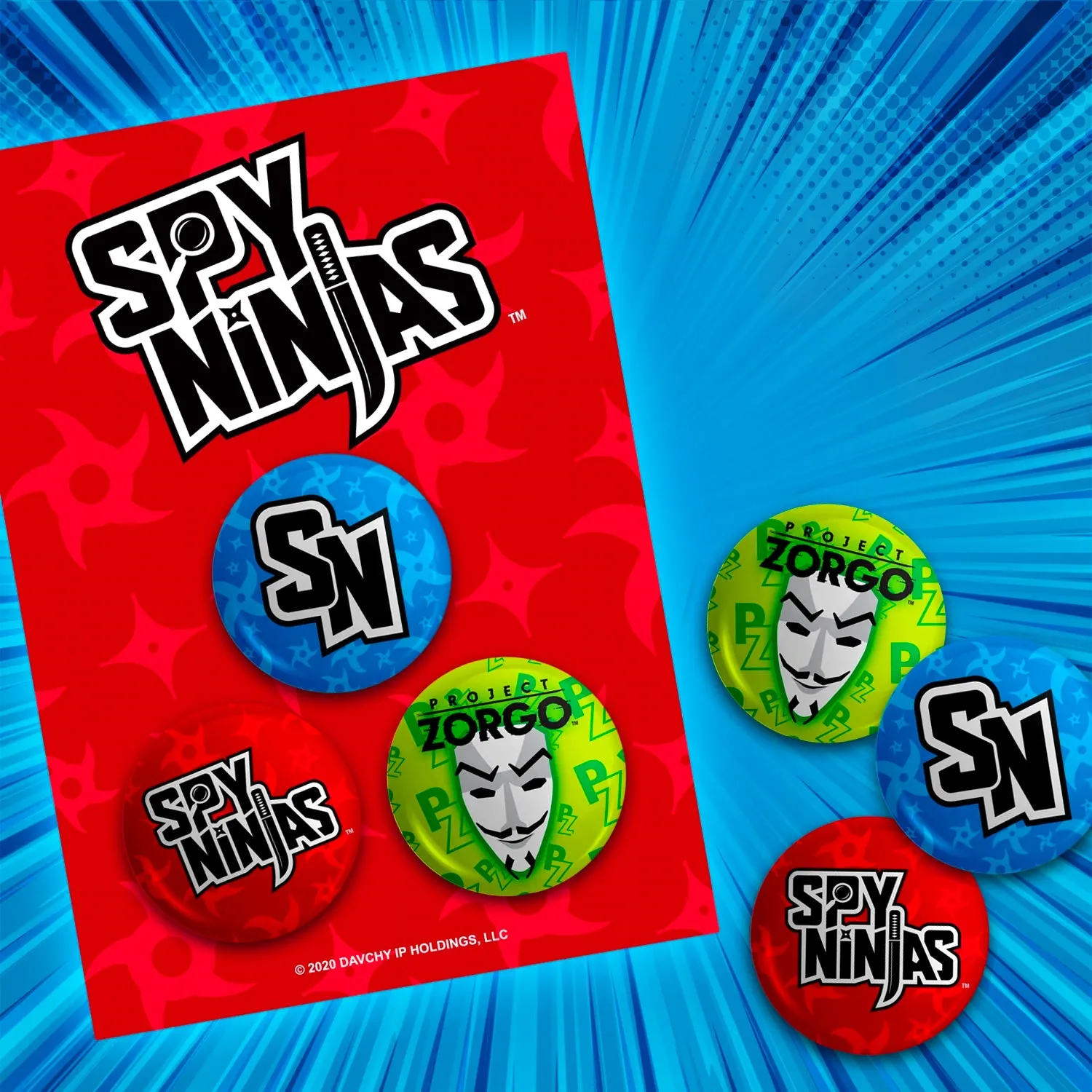 Spy Ninjas Button Badges - Set of 3