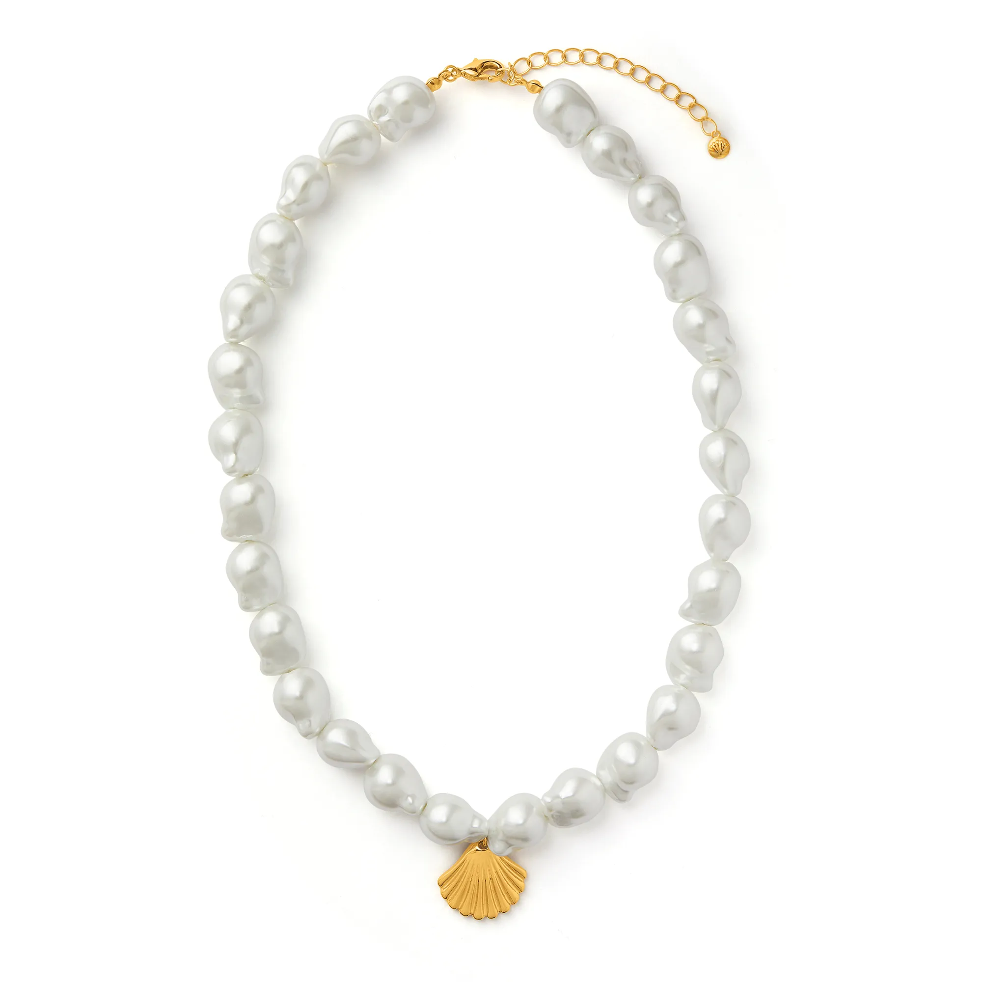 Statement Jumbo Pearl & Shell Necklace