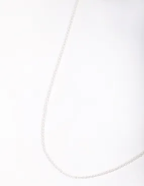 Sterling Silver 45cm Plain Chain Necklace