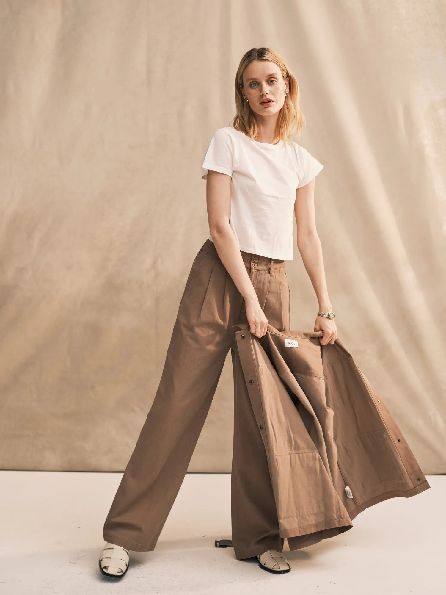 Tencel Twill Pleated Pant