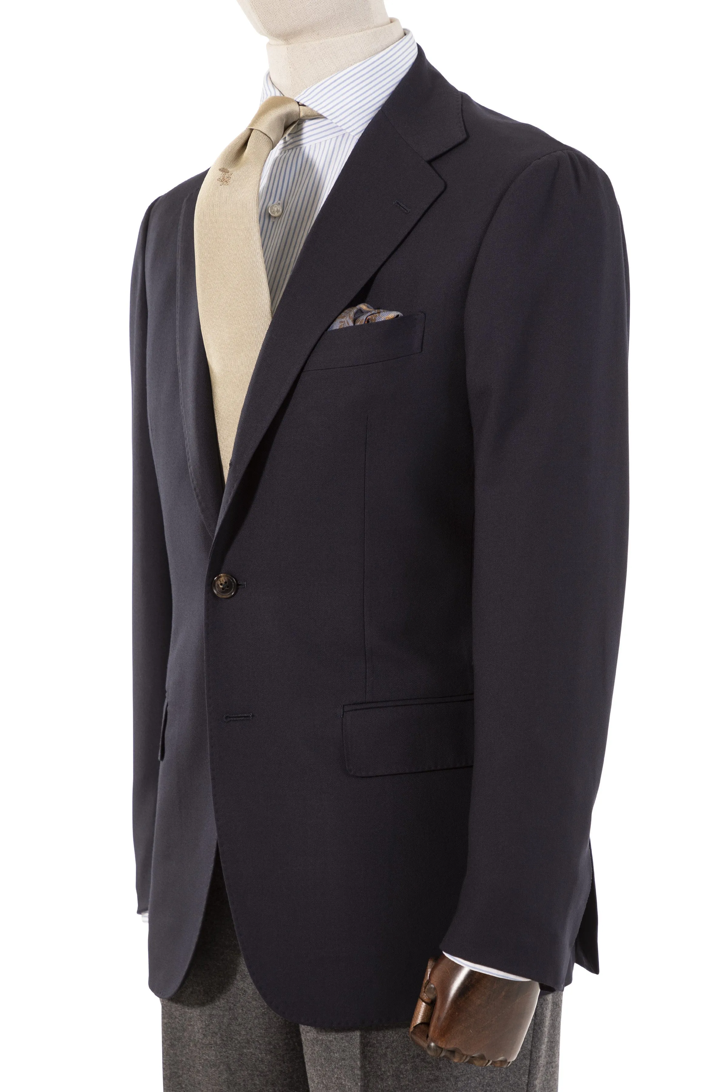 The Armoury by Ring Jacket Model 3 Armoury 10th Anniversary Decade Navy Twill Wool Sport Coat