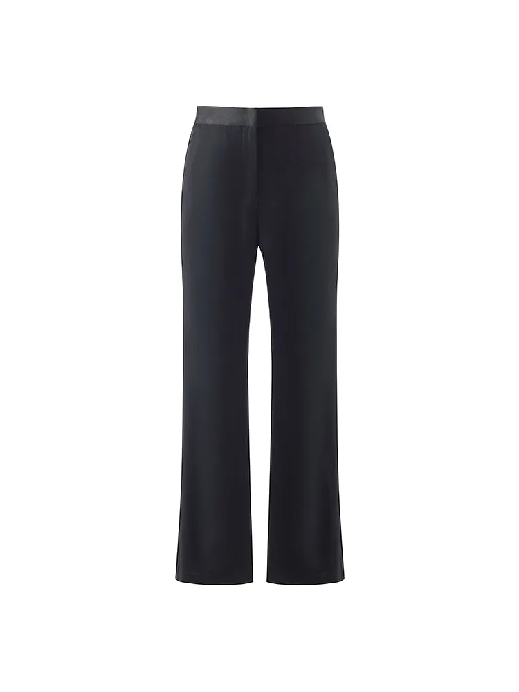 Triacetate Micro-Flared Slit Women Pants