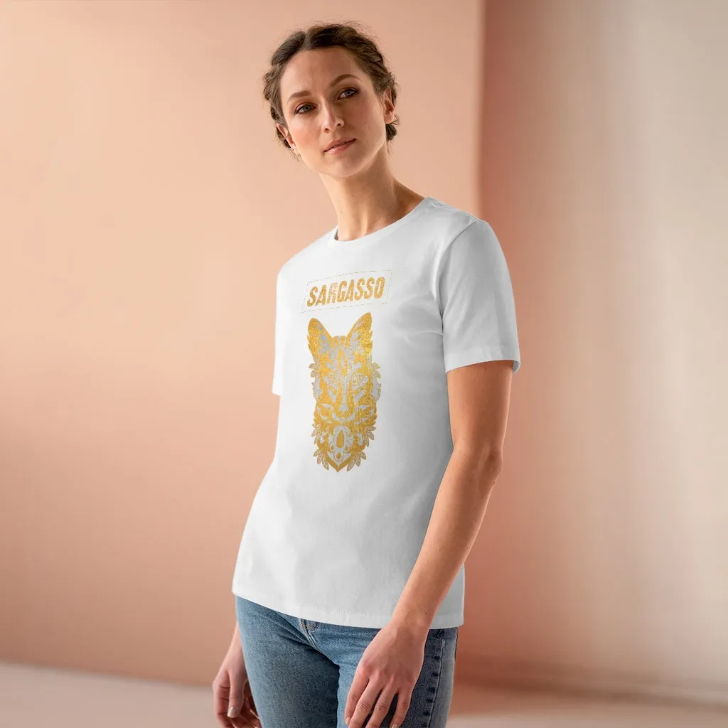 Two-Tone Holistic Fox, Women's Premium Tee